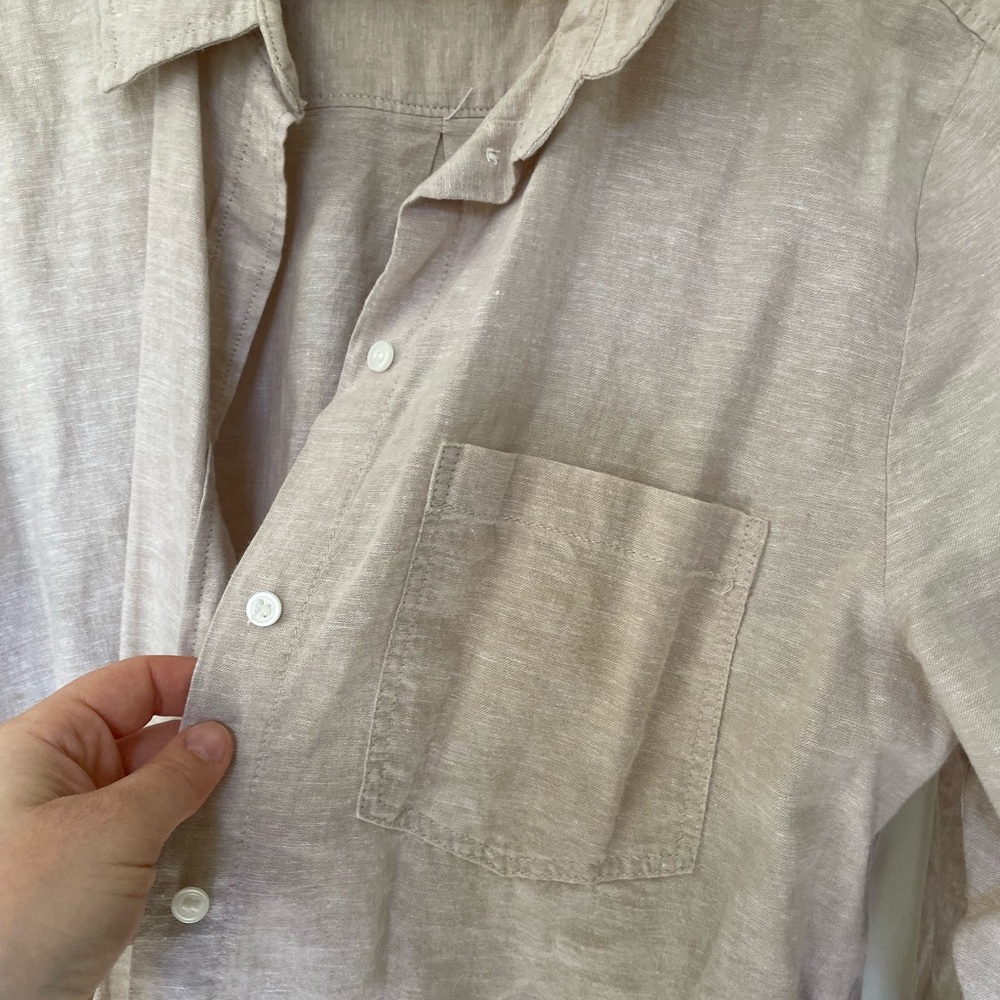 Linen Blend Button Down - Picture 2 of 5